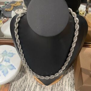 Silver Twisted Chain Necklace